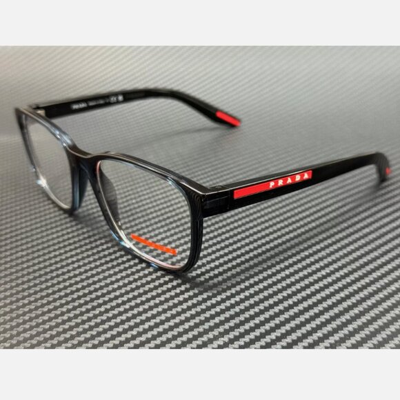 Prada 55mm Men's Blue Eyeglasses - Picture 1 of 5